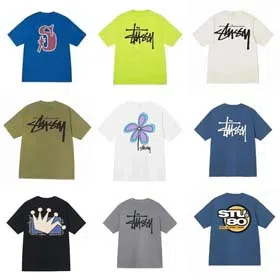 STU Summer print design graffiti unisex short-sleeved t-shirt-1878  