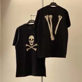 VLONE American trendy skull print large V short sleeve men's and women's cotton T-shirt（22 styles)-1893  