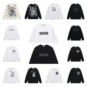 DIOR Men's American retro letter print round neck sweatshirt-2499  