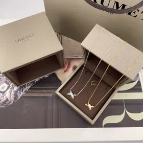 Chaumet Paris Lifelong Joy Necklace Rose Gold White Gold Diamond Clavicle Necklace-3906  