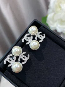 Chanel Double C Hollow Design Earrings-3926  