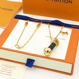Louis Vuitton LV Letter Dumbbell Necklace-4023  