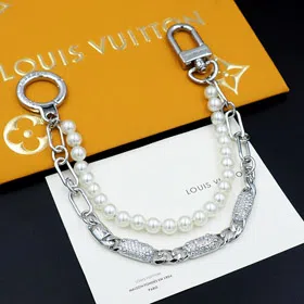 Louis Vuitton LV pearl full diamond double waist chain waist chain bag chain-4056  