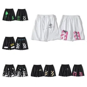 OFF-WHITE Solid Printed Sports Shorts-2877  