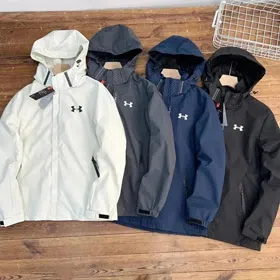 Under Armour Jacket Series Hooded Outdoor Sports Soft Shell Windproof Jacket-4375  