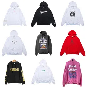 Vetements letter print hooded long-sleeved sweatshirt-4440  