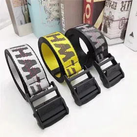 Off-white canvas belt with buckle closure-4669  