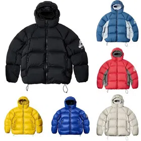 Palace Pertex Matte Balaclava Patchwork Hooded Down Jacket-4763  