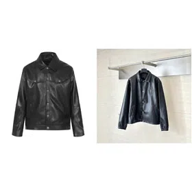Chrome Hearts CH New Style Leather Jacket with Large Embroidered Arms-5009  