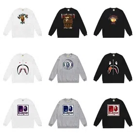 A BATHING APE BAPE Crewneck Shark Sweatshirt-5148  