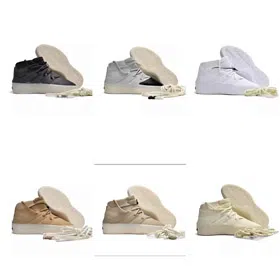 Fear of God x adidas Athletics Series Clay Round-toe Lace-up Mid-top Basketball Shoes-5216  