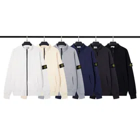Stone Island zip-up stand-collar thickened sweatshirt-5237  