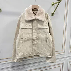 Louis Vuitton LV new workwear jacket with embossed pockets and detachable wool collar-5295  