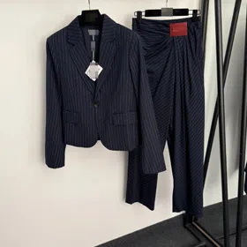 Loewe new striped single-button slim-fit suit set-5383  