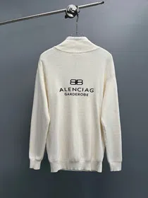 Balenciaga new faux two-piece wool knit cardigan jacket-5483  