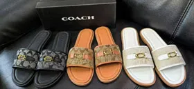 Coach classic flat slide sandals-5637  