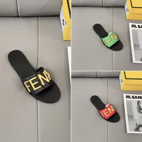 Fendi metal letter non-slip lightweight slide sandals-5649  