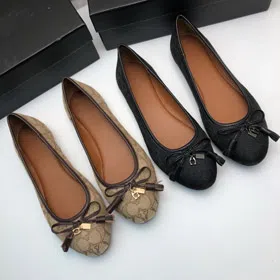 Coach new classic style ballet flats with bow detail-5656  
