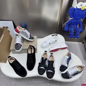 CL Lupitin studded low-top sneakers with rhinestones and red soles-5718  