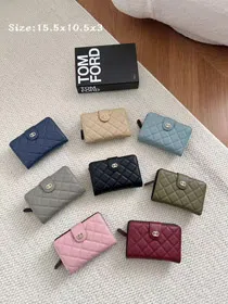 Chanel caviar leather wallet-5794  