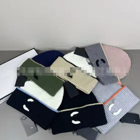 Chanel color-block warm knitted hat-5846  