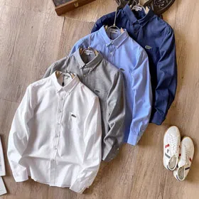 Lacoste solid-color long-sleeved shirt-5908  