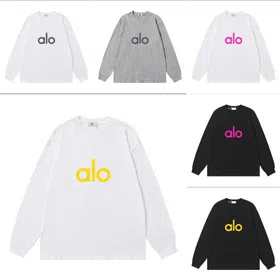 Alo printed crew neck long-sleeved T-shirt-5944  