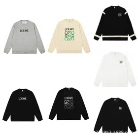 Loewe new classic logo embroidered cotton sweatshirt-5997  