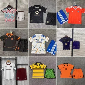 2627 Kids' Short-Sleeve Football Training & Casual Jersey Set-6086  