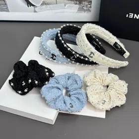 Chanel Pearl Fashion Headband Slip-on Hair Tie-6232  
