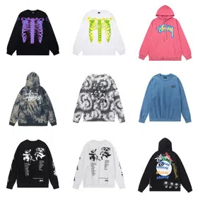 Stussy Oversized Hooded Sweatshirt with Print-6351  