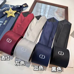 Christian Dior Classic CD Logo Jacquard Silk Business Tie-6569  